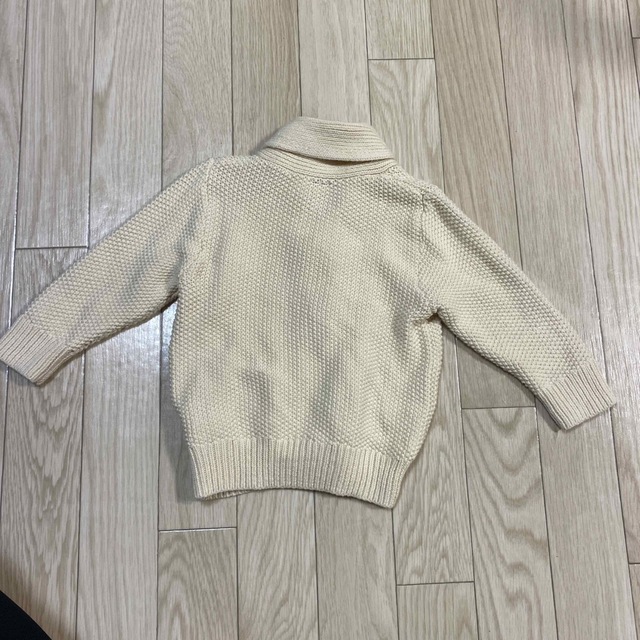 BabyGap ニットカーディガン　ホワイト キッズ/ベビー/マタニティのベビー服(~85cm)(ニット/セーター)の商品写真