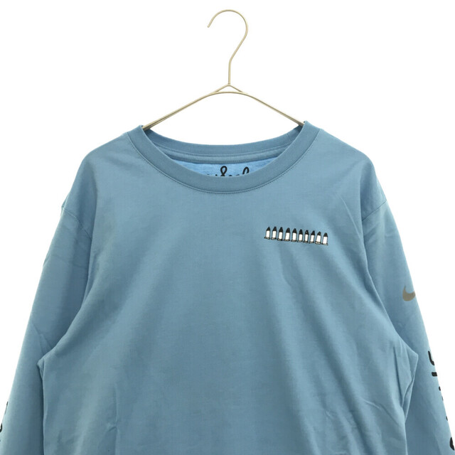 NIKE(ナイキ)のNIKE ナイキ ×TOMSACHS L/S Tee トムサックス グラフィックプリントクルーネック長袖Tシャツ CJ1699-468 ブルー メンズのトップス(Tシャツ/カットソー(七分/長袖))の商品写真