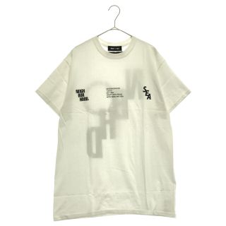 ネイバーフッド(NEIGHBORHOOD)のNEIGHBORHOOD ネイバーフッド ×WIND AND SEA NHWDS-3/C-TEE SS 211ELWSN-STM03S × ウィンダンシー ロゴプリント 半袖Tシャツ カットソー ホワイト(Tシャツ/カットソー(半袖/袖なし))