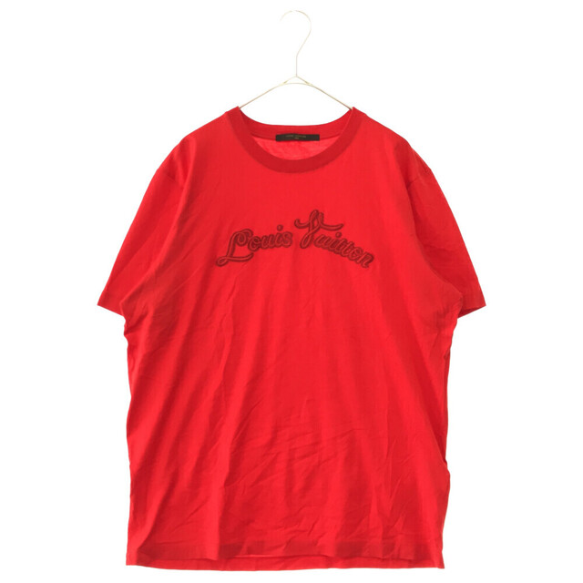 LOUIS VUITTON(ルイヴィトン)のLOUIS VUITTON ルイヴィトン 13AW フロントロゴ刺繍　クルーネック半袖Tシャツ　レッド　RM132M メンズのトップス(Tシャツ/カットソー(半袖/袖なし))の商品写真