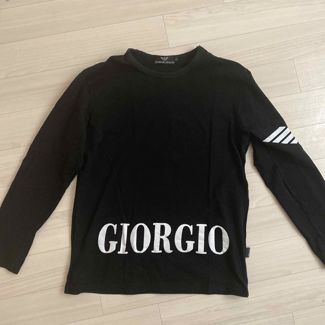 Giorgio Armani(ジョルジオアルマーニ)のGIORGIO ARMANI アルマーニ　ブラック　長袖　メンズ　Lサイズ メンズのトップス(Tシャツ/カットソー(七分/長袖))の商品写真