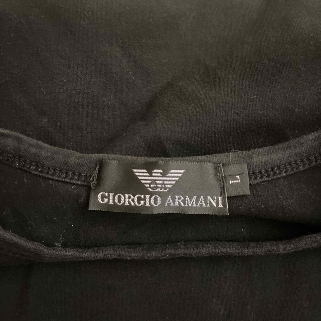 Giorgio Armani(ジョルジオアルマーニ)のGIORGIO ARMANI アルマーニ　ブラック　長袖　メンズ　Lサイズ メンズのトップス(Tシャツ/カットソー(七分/長袖))の商品写真