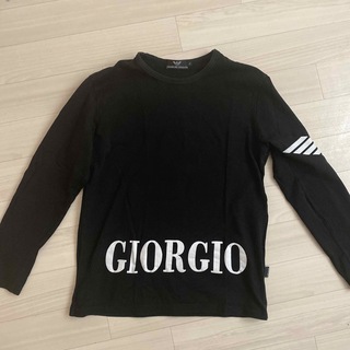 ジョルジオアルマーニ(Giorgio Armani)のGIORGIO ARMANI アルマーニ　ブラック　長袖　メンズ　Lサイズ(Tシャツ/カットソー(七分/長袖))