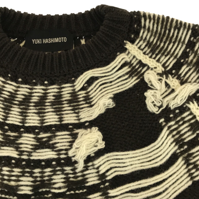 YUKI HASHIMOTO ユウキハシモト 21AW INSIDEOUT WAREHOUSE PATTERN JUMPER インサイドアウト ウェアハウスパターン ニットセーター ブラウン 212-01-0502 5