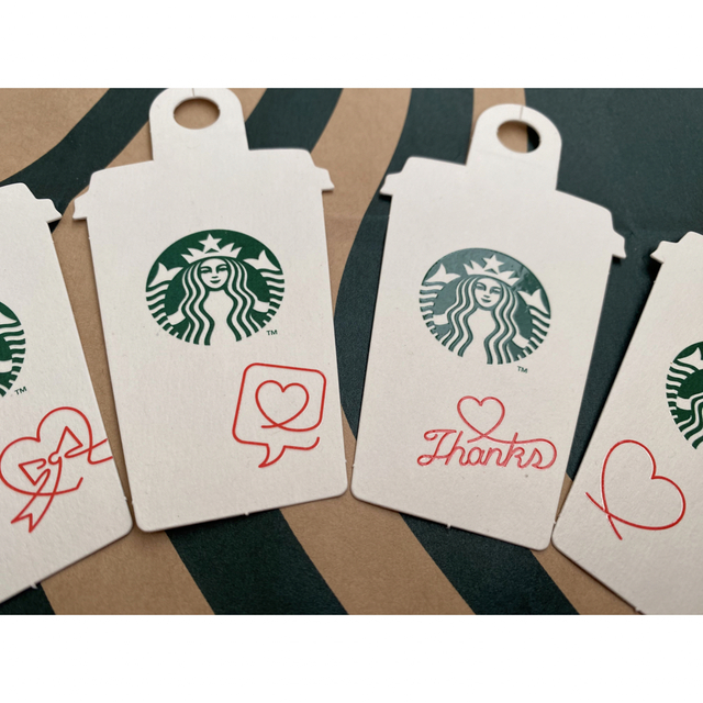 Starbucks Coffee スターバックス バレンタイン2023 限定ギフトタグ 全種類４枚セット スタバの通販 by chappii's  shop｜スターバックスコーヒーならラクマ