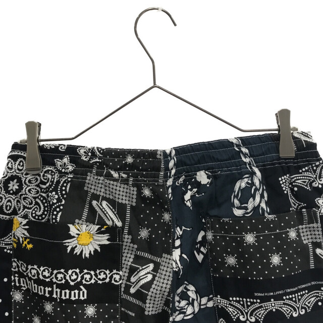 NEIGHBORHOOD(ネイバーフッド)のNEIGHBORHOOD ネイバーフッド 21SS BANDANA /C-ST 211AQNH-PTM07 ペイズリー ドット総柄 ハーフパンツ ショーツ ブラック/ネイビー/ホワイト メンズのパンツ(その他)の商品写真