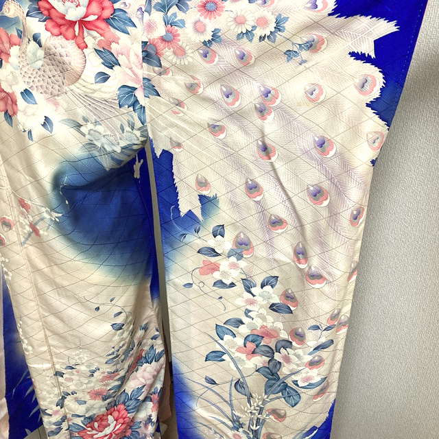 振袖　ブルー レディースの水着/浴衣(振袖)の商品写真