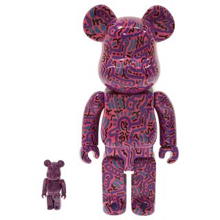 メディコムトイ(MEDICOM TOY)のMEDICOM TOY メディコムトイ BE@RBRICK KEITH HARING #2 100％ & 400％ ベアブリック キースへリング フィギュア パープル(その他)