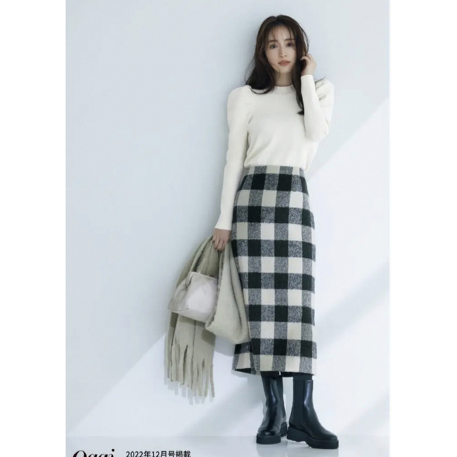 oggi12月号掲載 LOUNIE ブロックチェックスカート - maman-rest.co.il