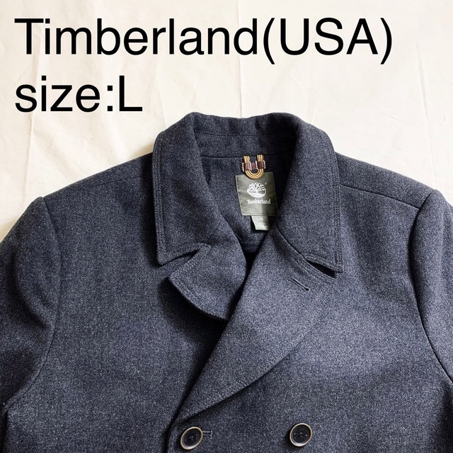 Timberland(ティンバーランド)のTimberland(USA)ビンテージウールメルトンピーコート メンズのジャケット/アウター(ピーコート)の商品写真