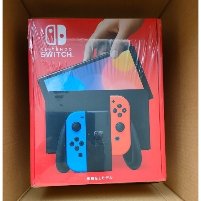 Nintendo Switch(ニンテンドースイッチ)のSwitch 本体新品未開封箱凹 有機EL Joy-Con(L) /(R) エンタメ/ホビーのゲームソフト/ゲーム機本体(家庭用ゲーム機本体)の商品写真