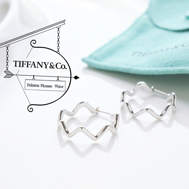 80/20クロス 美品 TIFFANY ティファニー ヴィンテージ ウェーブ フープ