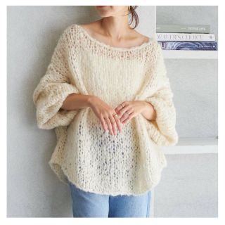 2022AW plage HANDKNITジャンボタム　ナチュラル