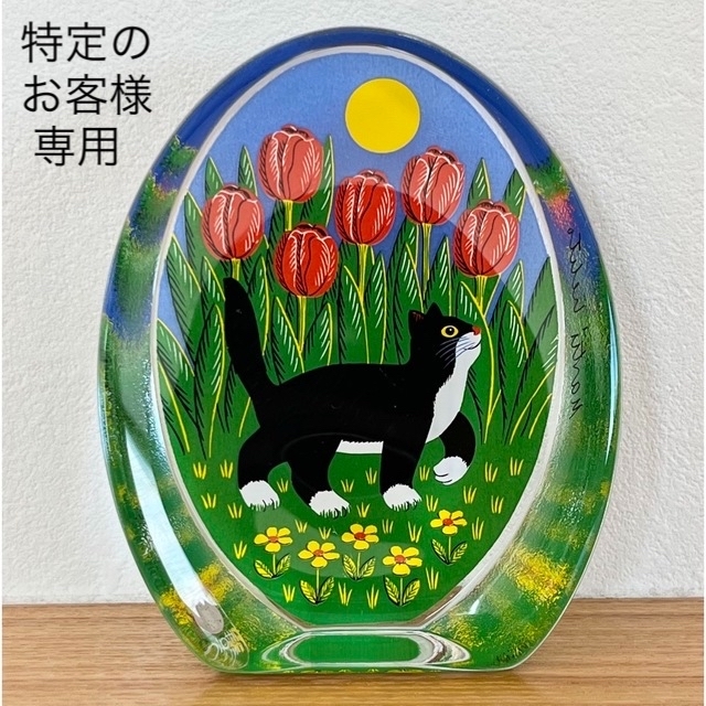 iittala ガラスカード "Kissa ja tulppaanit"