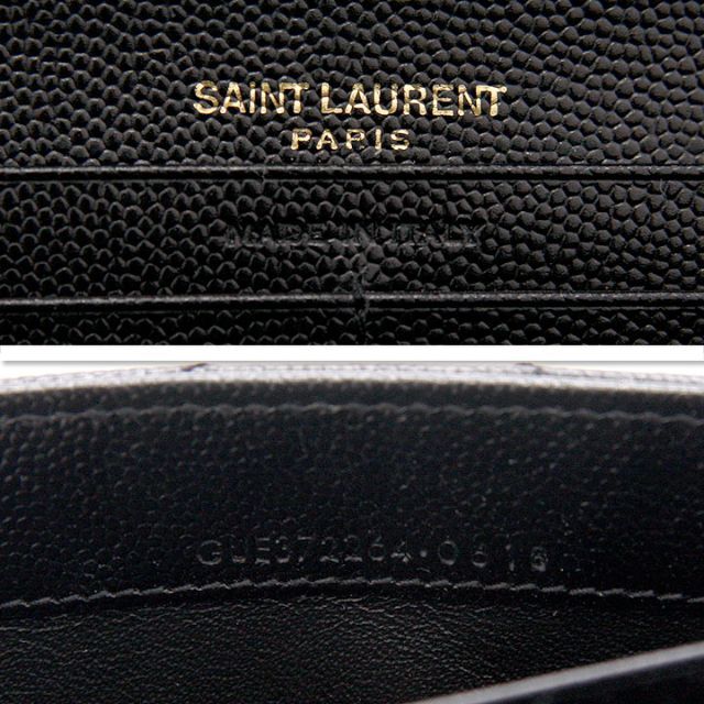 Saint Laurent(サンローラン)の良品 サンローラン 長財布 モノグラム ロングウォレット 黒 ゴールド金具 レディースのファッション小物(財布)の商品写真