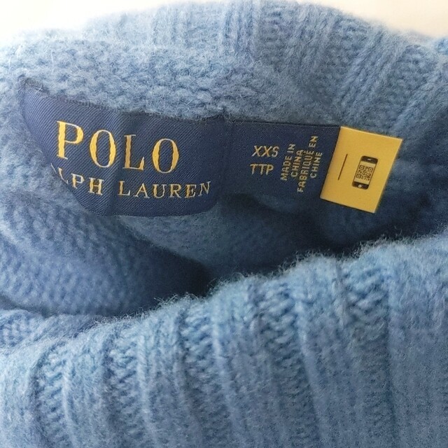 POLO RALPH LAUREN(ポロラルフローレン)のポロラルフローレン　ブルー　カシミヤ混ニット レディースのトップス(ニット/セーター)の商品写真