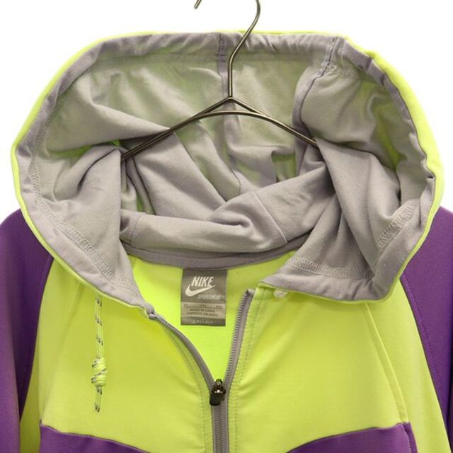 NIKE - ナイキ 総柄 ジップ パーカー XL イエロー×パープル NIKE