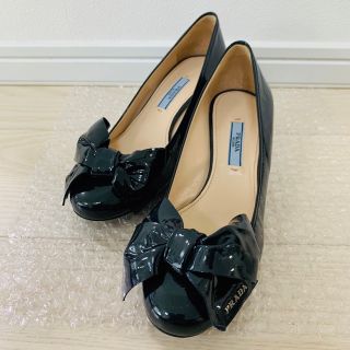 プラダ(PRADA)の【即日発送】PRADA パンプス　エナメル　リボン(ハイヒール/パンプス)