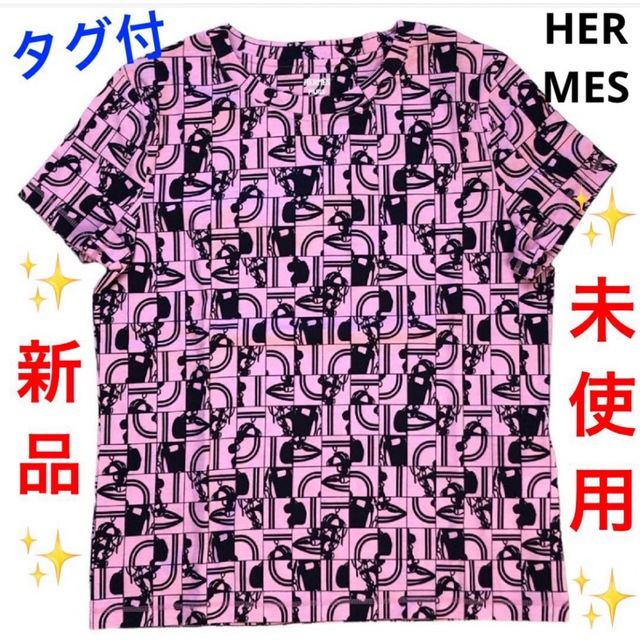 新品タグ付き HERMES Tシャツ 22ss 新作 シェーヌダンクル スカーフ