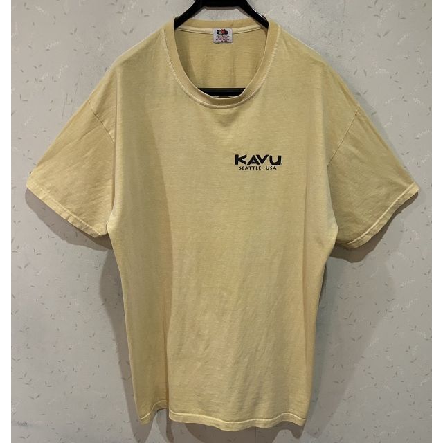 KAVU(カブー)の＊カブー KAVU×FRUIT OF THE LOOM ロゴ 半袖Tシャツ L メンズのトップス(Tシャツ/カットソー(半袖/袖なし))の商品写真