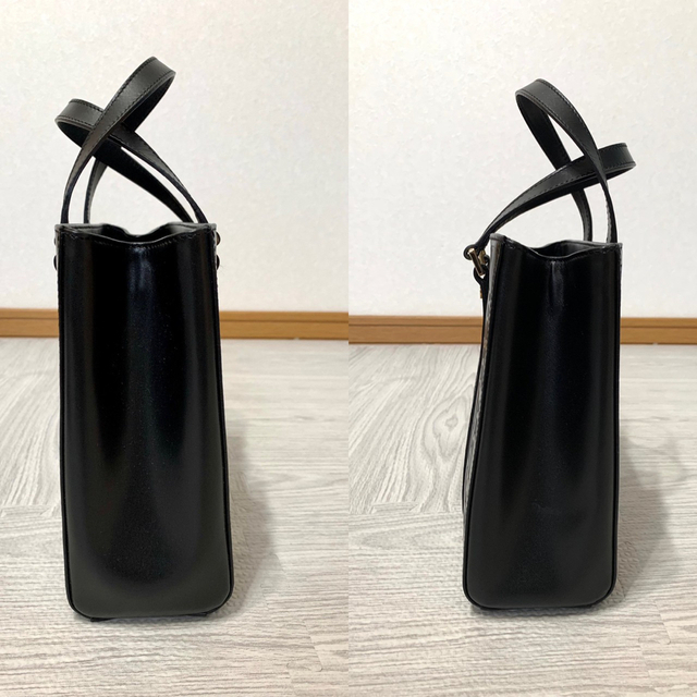 最高級のスーパー celine 黒 総柄 型押し レザー ロゴ ハンドバッグ