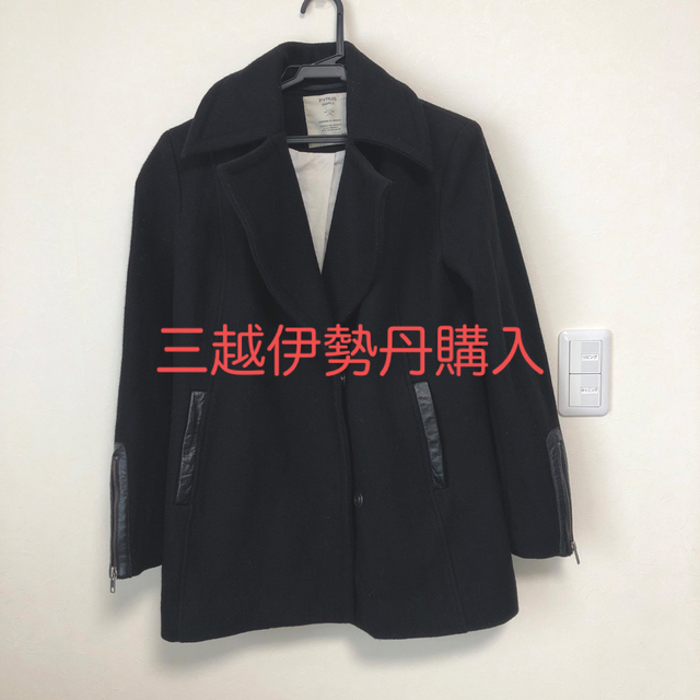 三越伊勢丹購入 Pコート ブラック  レディースのジャケット/アウター(ピーコート)の商品写真