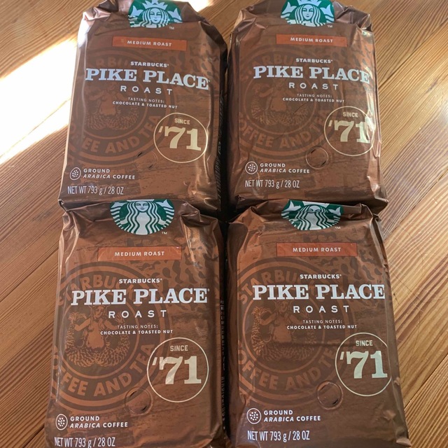 Starbucks Coffee(スターバックスコーヒー)のスターバックス　コーヒー　パイクプレイスロースト　粉　793g×4袋　スタバ 食品/飲料/酒の飲料(コーヒー)の商品写真