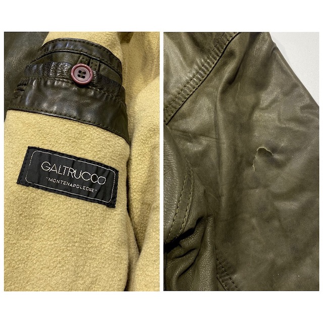 Barbour(バーブァー)の80sイタリア製ビンテージレザーライダースジャケットXL程オーバーサイズ古着 メンズのジャケット/アウター(ライダースジャケット)の商品写真