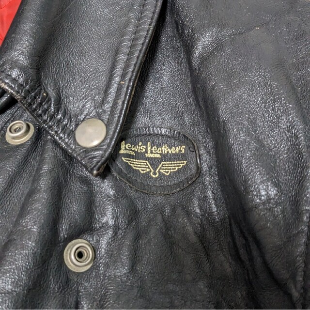 Lewis Leathers(ルイスレザー)の【USED】スーパースペシャル70Sヴィンテージルイスレザーライトニング黒38 メンズのジャケット/アウター(ライダースジャケット)の商品写真