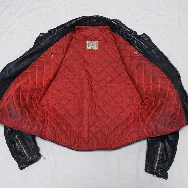 Lewis Leathers(ルイスレザー)の【USED】スーパースペシャル70Sヴィンテージルイスレザーライトニング黒38 メンズのジャケット/アウター(ライダースジャケット)の商品写真