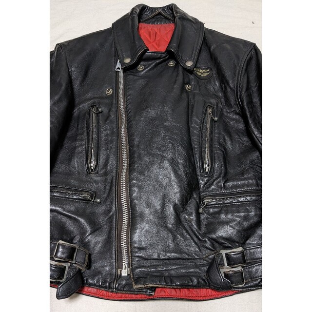 Lewis Leathers(ルイスレザー)の【USED】スーパースペシャル70Sヴィンテージルイスレザーライトニング黒38 メンズのジャケット/アウター(ライダースジャケット)の商品写真