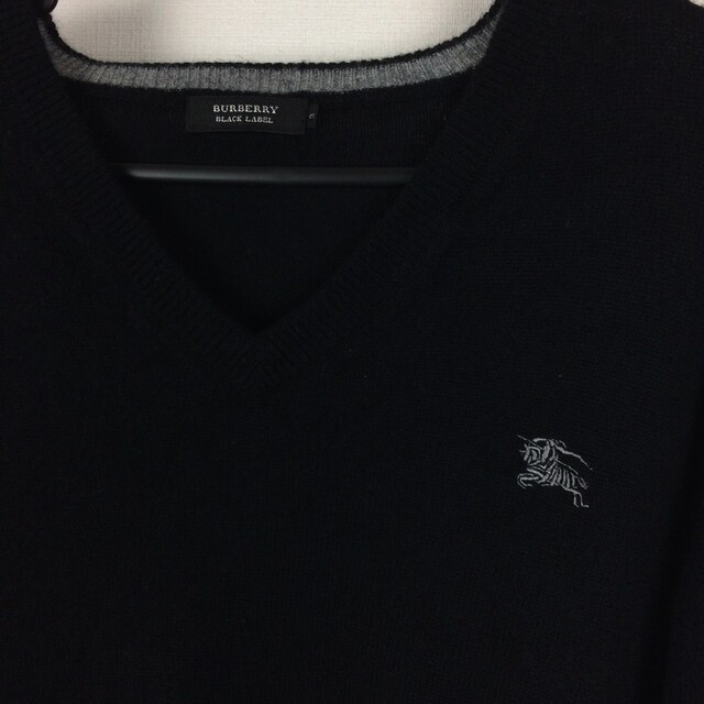 BURBERRY BLACK LABEL 長袖ニット ブラック サイズ3 BURBERRY BLACK LABEL 長袖ニット ブラック サイズ3