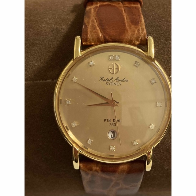 美品　腕時計　稼動品エステルアーデン　メンズ　k18 ／750 DIAL 刻印有