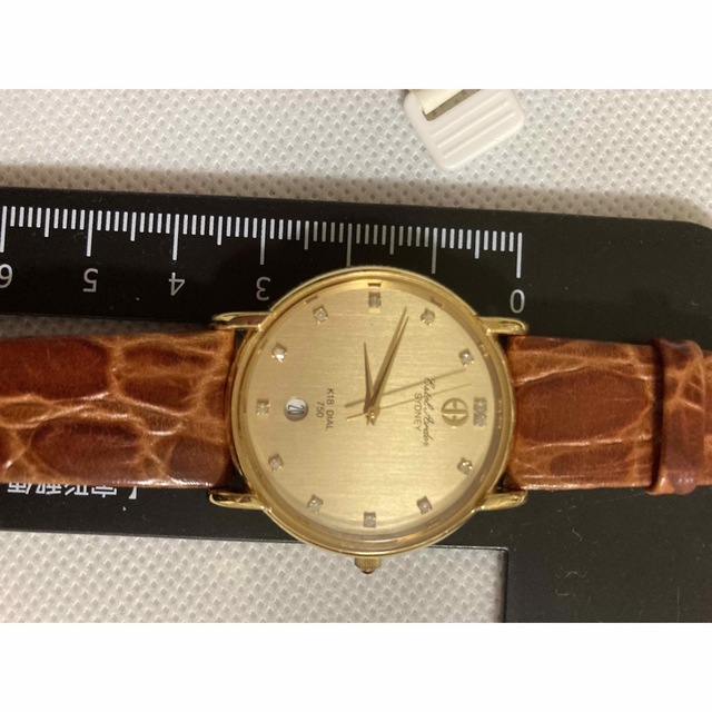 美品　腕時計　稼動品エステルアーデン　メンズ　k18 ／750 DIAL 刻印有