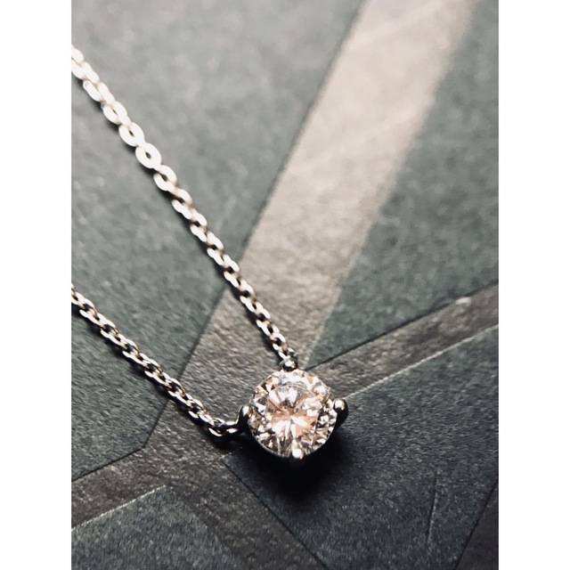 ヴァンドーム青山 大粒 0.35ct キャトル ネックレス プラチナ ダイヤ-