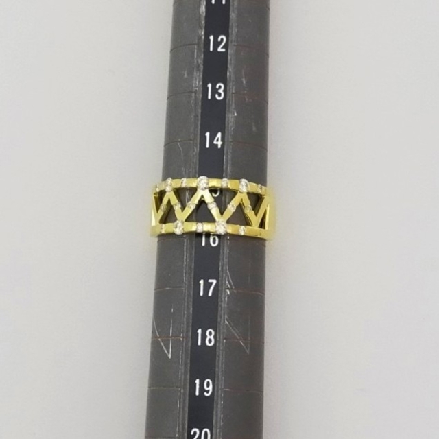K18ダイヤリング0.41ct　15.5号 サイズ直し無料(17号まで) レディースのアクセサリー(リング(指輪))の商品写真