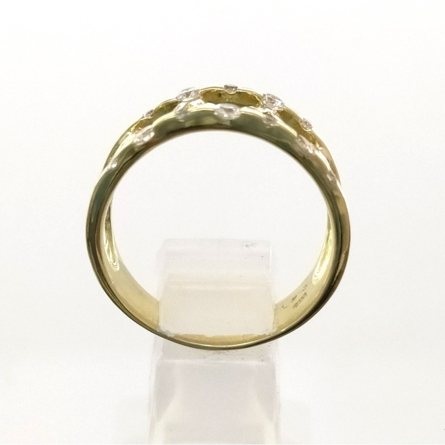 K18ダイヤリング0.41ct　15.5号 サイズ直し無料(17号まで) レディースのアクセサリー(リング(指輪))の商品写真