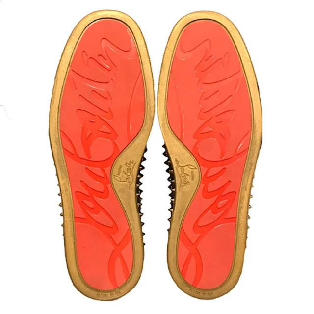 Christian Louboutin(クリスチャンルブタン)のクリスチャン ルブタン スニーカー シューズ ゴールド スタッズ メンズ 41 メンズの靴/シューズ(スニーカー)の商品写真