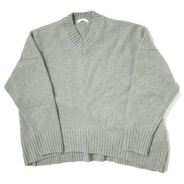 CINOH チノ 21AW OVERSIZE V NECK KNIT オーバーサイズVネックニット 21WKN006 36 GRAYGE セーター プルオーバー トップス【CINOH】