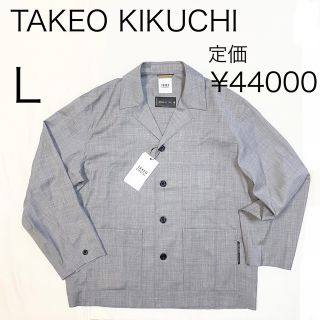 7584円 【TAKEO KIKUCHI】好配色 総柄 ジャガード刺繍 シャツ