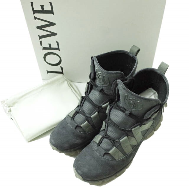 LOEWE ロエベ Suede Trimmed Hiking Boots スエードハイキングブーツ 58 20 05 45(30.5cm) グレー シューズ【LOEWE】