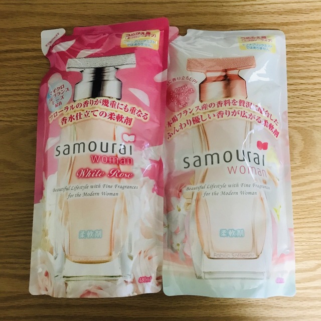 SAMOURAI(サムライ)のサムライウーマン柔軟剤480ml　2個セット インテリア/住まい/日用品の日用品/生活雑貨/旅行(洗剤/柔軟剤)の商品写真