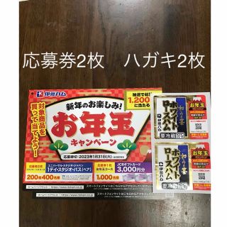 イトウハム(伊藤ハム)の伊藤ハムお年玉キャンペーン　応募券2枚ハガキ2枚　懸賞応募(その他)