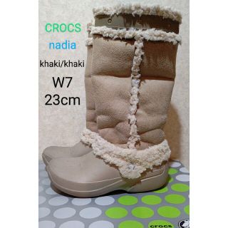 クロックス(crocs)のクロックス　crocs nadia khaki/khaki W7 (23~24)(ブーツ)