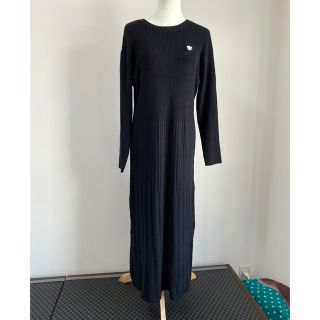 マリークワント(MARY QUANT)のMARY QUANT マリークワント★リブティアードニット ワンピース (ロングワンピース/マキシワンピース)