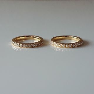 h09 SWAROVSKI gold ring 2set(リング(指輪))