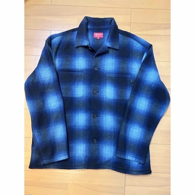 Supreme Shadow Plaid Fleece Shirt Blue L