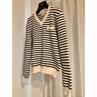 注目の 【超希少・新品】CELINE Crew 19aw L マリンボーダーニット