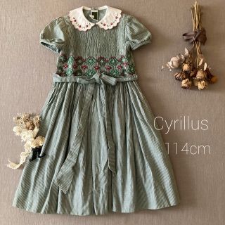 シリリュス(CYRILLUS)のCyrillusシリリュス✾ スモッキング小花刺繍ワンピース୨୧˖ (ワンピース)