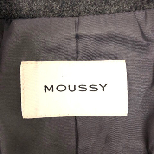 moussy(マウジー)のmoussy アウター コート ダブル ミドル丈 ウール混 1 グレー ※MZ レディースのジャケット/アウター(その他)の商品写真